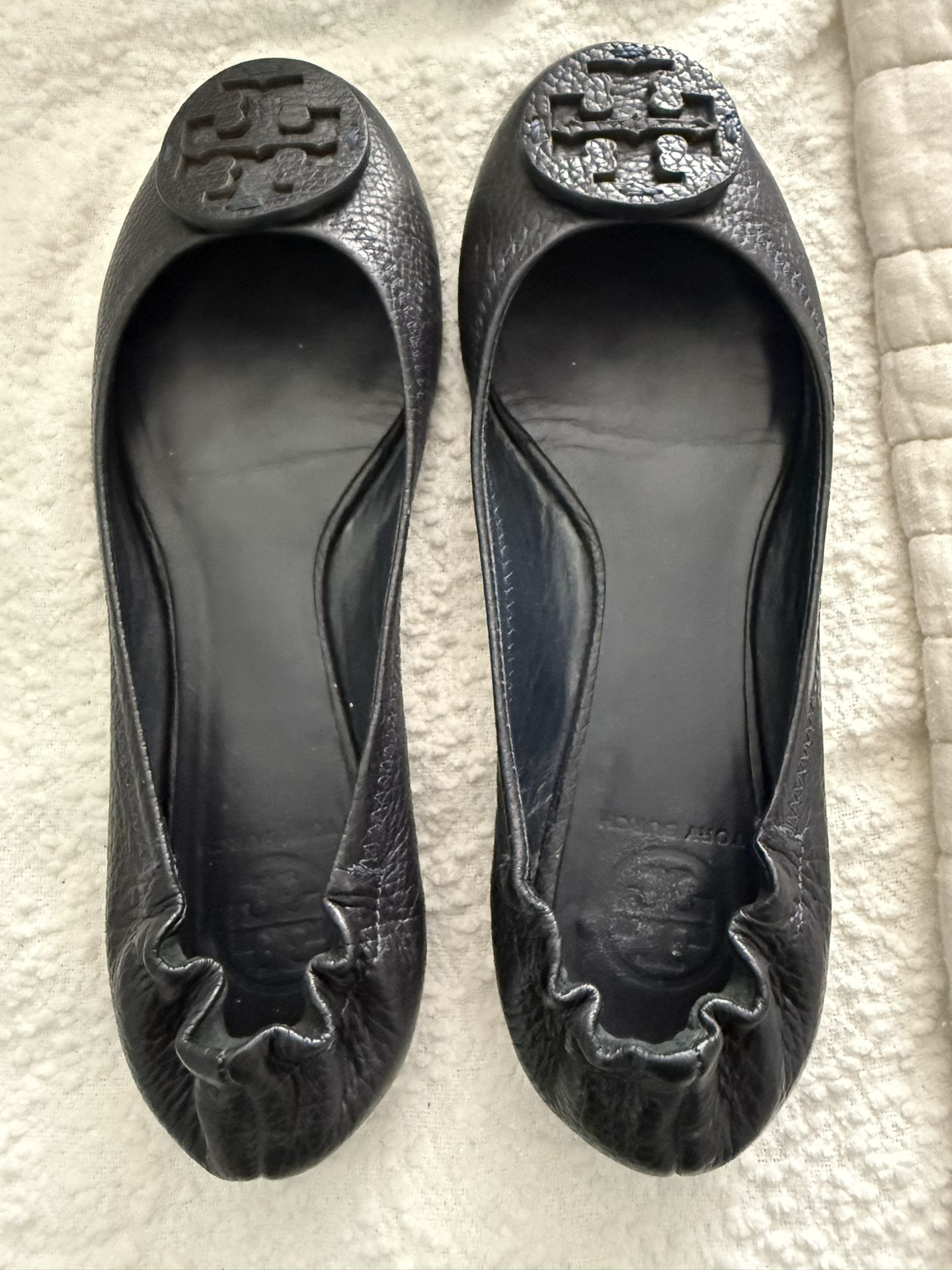 Blue/Black Tory Burch Ballet Flats