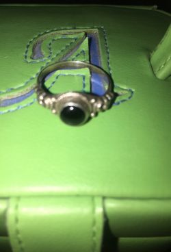 💍925 silver ring 💎with beautiful black stone 🖤