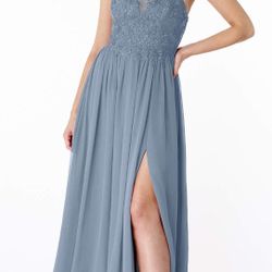 Dusty Blue Bridesmaid/Formal Dress