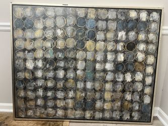 Large Modern Abstract Circles Canvas Art, 42