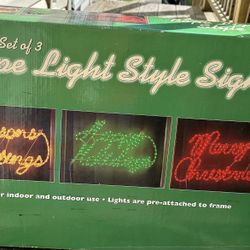 Christmas Light Signs