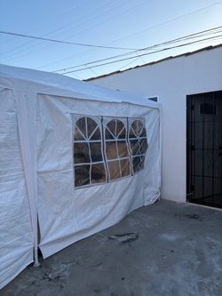 Carpa tubular de 30x10 con Con cubierta al rededor