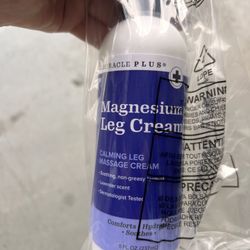 Miracle Plus Magnesium Leg Cream Calming Massage Lotion Lavender Scent 8 fl oz