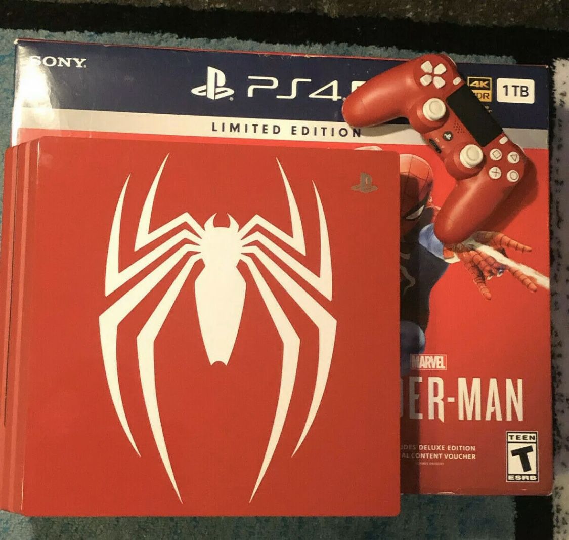 Sony PS4 Pro 1TB Spider-Man Limited Edition In Box