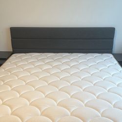 Bed Frame + 2 Mattresses + nightstands - Like New, Moving Sale