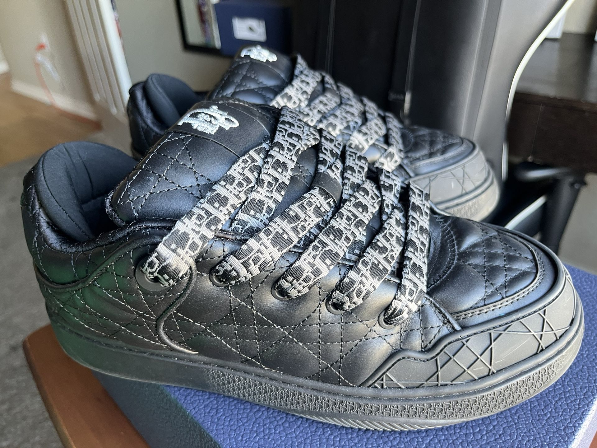 Dixr BS9 Black, White & Silver Skate Sneakers