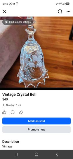Vintage Crystal Bell