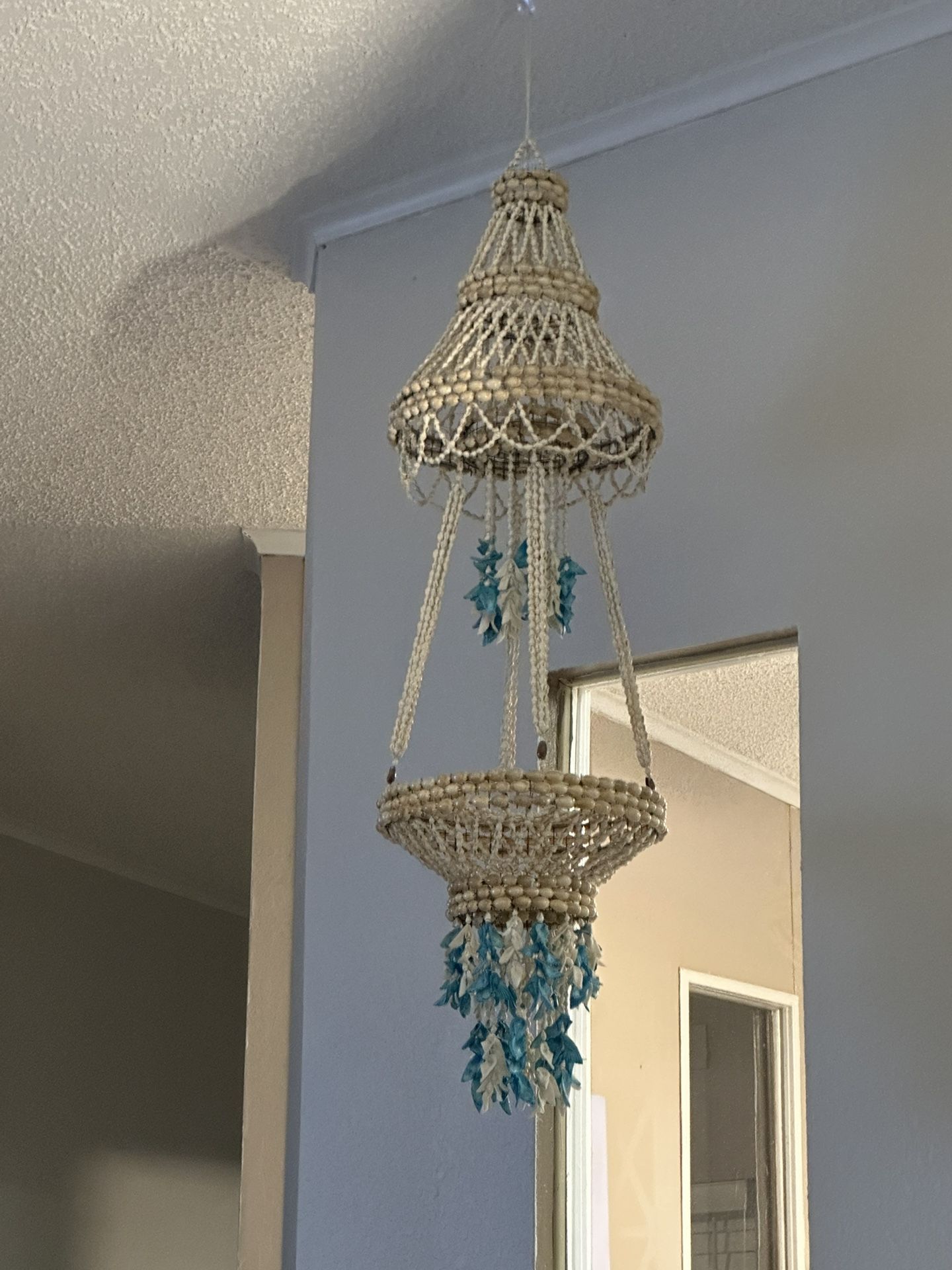 Boho Seashell Chandelier Hanging Plant Holder CASH ONLY
