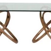 Modrest Mason Modern Glass and Walnut Dining Table
