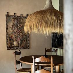 Large Unique Tulum Hair Chandelier Pendant 