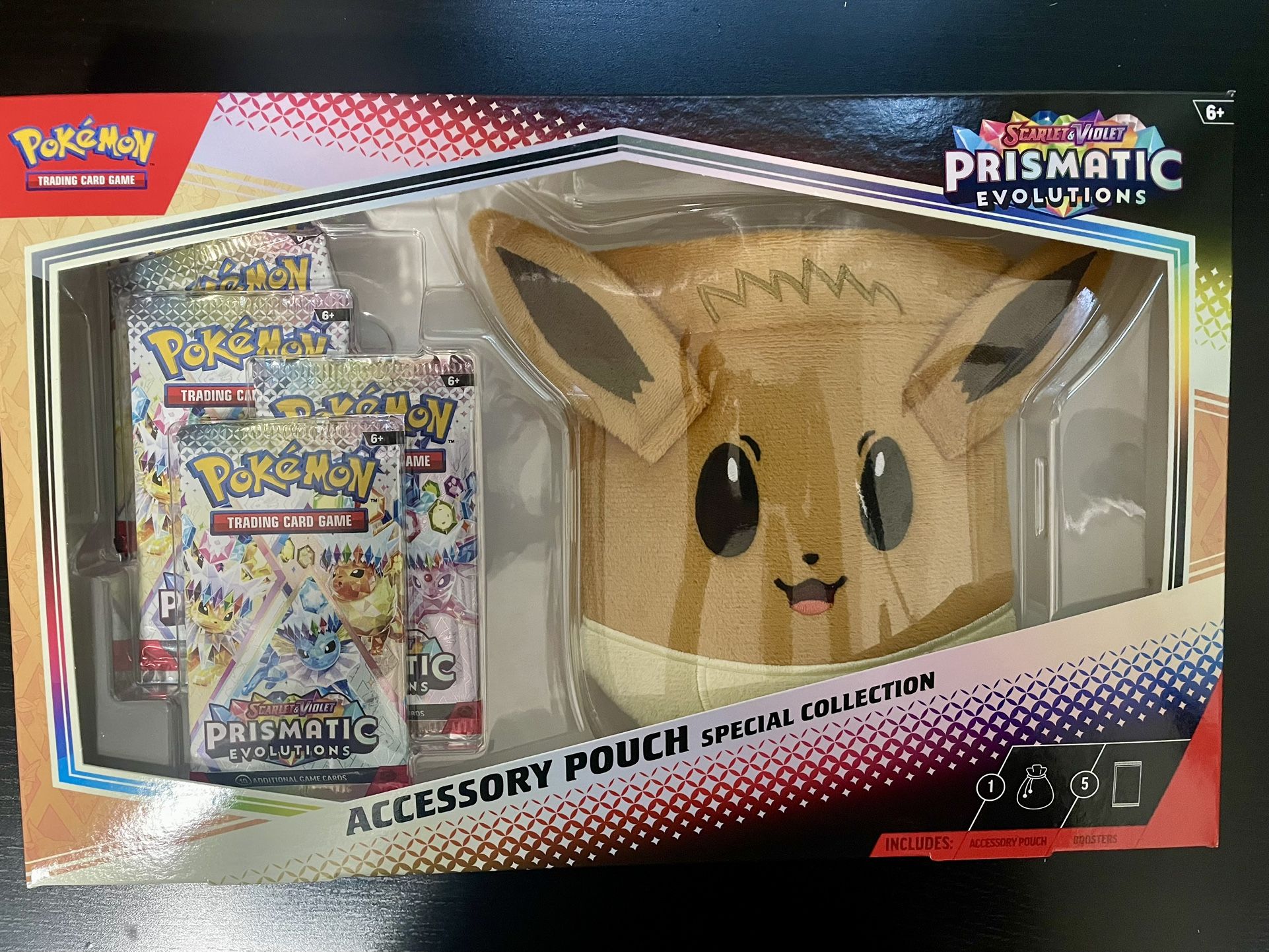 Pokémon Scarlet Violet Prismatic Evolutions Accessory Pouch Special Collection Boxes Sealed.