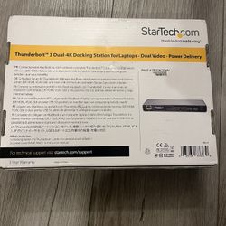 Startech Thunderbolt 3 Dual 4k Docking station For Laptops Dual Video Power Delivery