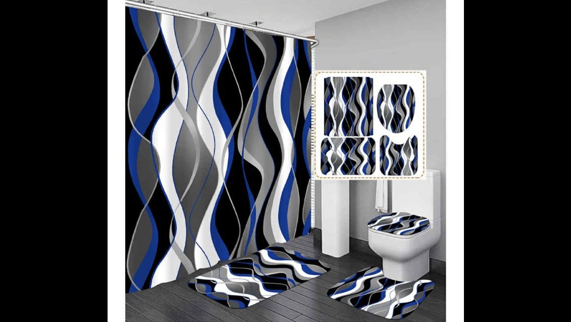 Bathroom Sets with Curtains and Rugs