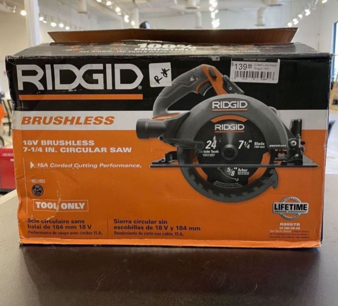 Ridgid 18V Brushless 7-1/4 In Circular Saw (tool Only)R8657B