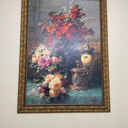 Floral Still Framed Painting 