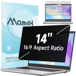 360° Privacy Screen for Laptop 14 Inch 16:9