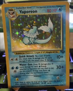POKEMON TCG VAPOREON HOLO RARE  #12/64 JUNGLE