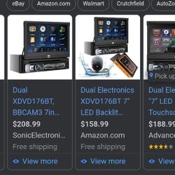 Dual Multimedia Reciever With Blutooth And 7in Flat Fold Out Screen
