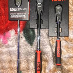 3 Icon g2  flex head ratchets brand new