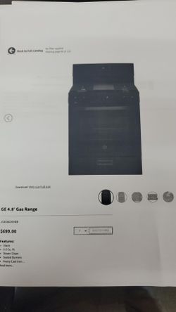 Ge Stove New In Box Retal 699 