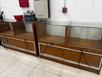 Wood and Glass Retail Display Cases.