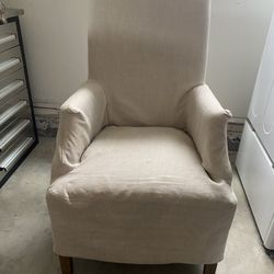 2 Restoration Hardware Slip Covered Dining Chairs