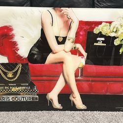 Beautiful Large Glass Picture 