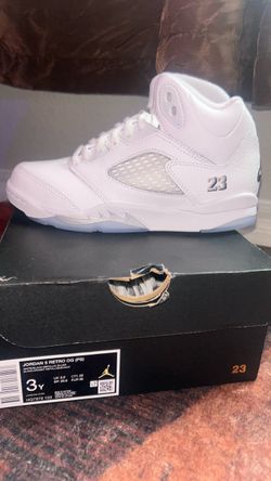 Jordan 5 Retro OG "White Metallic" Little Kids' Shoes