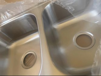 Glacier Bay 33 in. Drop-In 50/50 Double Bowl 20 Gauge Stainless Steel Kitchen Sink