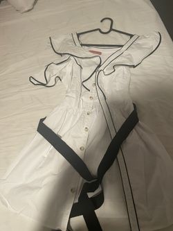 Navy Dress Small Size With Bottoms