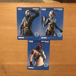 FORTNITE 3 CARD BLUE LOT