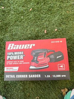 BAUER 1.2 Amp Corner/Detail Sander with Sealed On/Off Switch