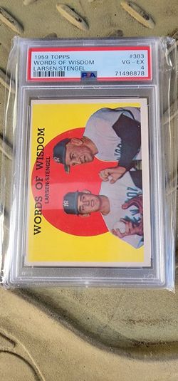 Don Larsen And Stengel PSA 4 1959 Topps