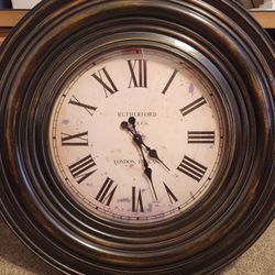 Rutherford Clock Company London England 38" Wooden Clock