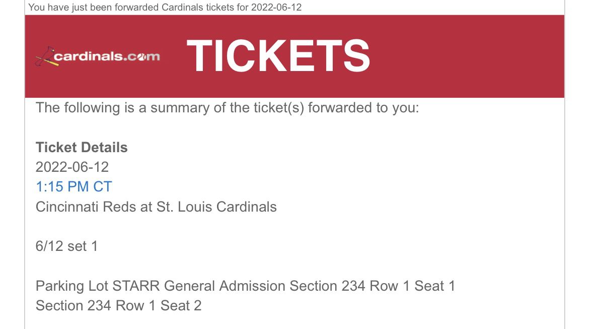 Cardinals game tickets