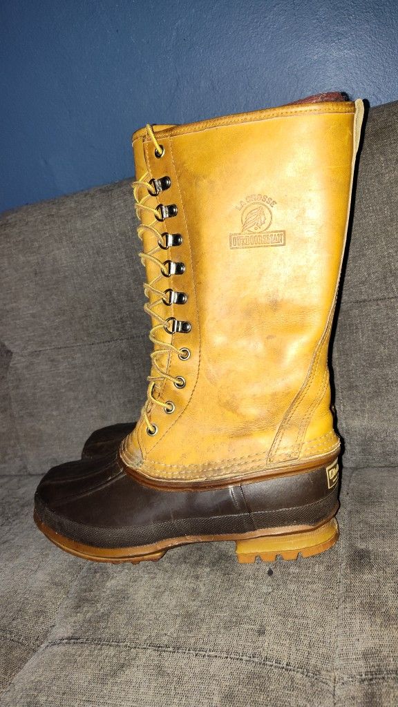 LACROSSE Mountaineer Tall Leather Duck Winter Work Boots