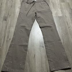 Pacsun Carpenter Brown Slim Boot Paint Splatter Pants
