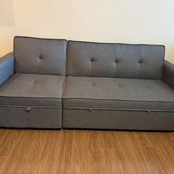 Gray Couch - Sleeper
