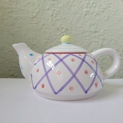 Vintage Tea pot Multicolor 2 Cups 3.5 Inches Handcrafted 
