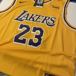 New! Lakers Yellow Jersey #23 James XL Last One 