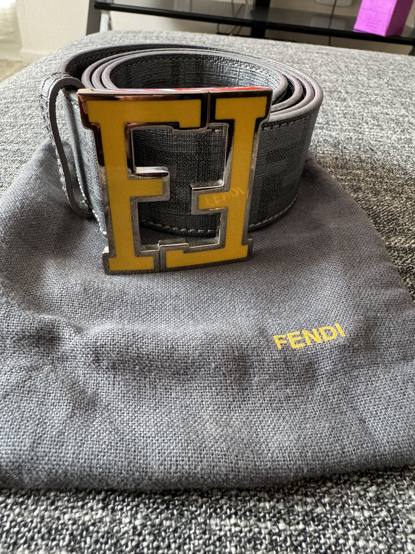 Authentic Fendi Double F Belt Size 36 display picture 2
