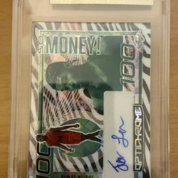 Really Nice 1/1 Justjn Lewis Leaf OptiChrome Optimal Effort Auto Pre -Production Proof Crystal Zebra.