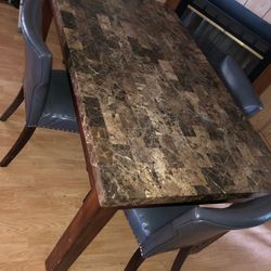 Granite Table & Chairs