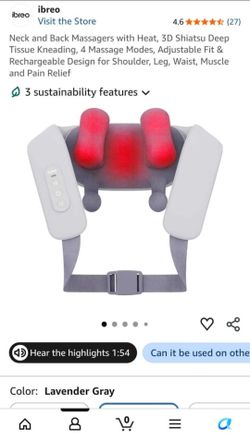 Brand new ibreo Shiatsu Neck and Back Massager with Heat