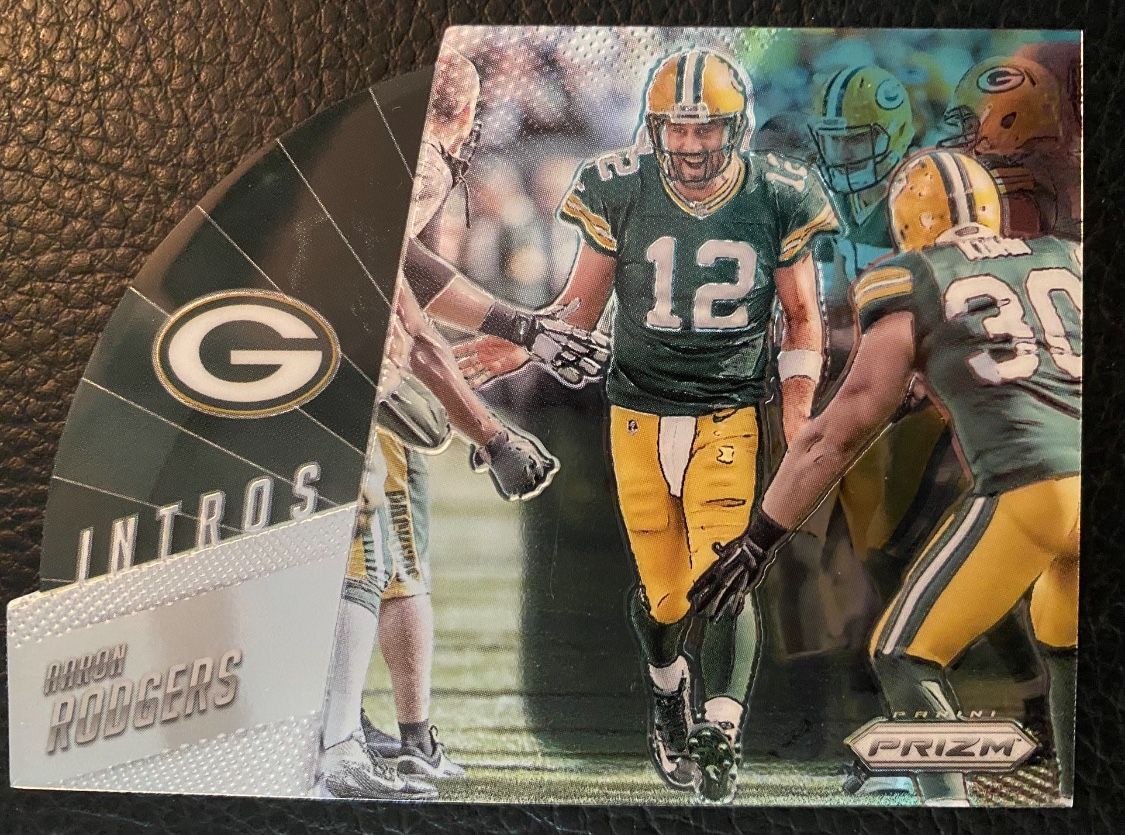Aaron Rodgers 2015 Panini Prizm Football #I11 INTROS DIE CUT INSERT!