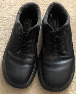 GBX Quality Black Leather Mens Work Boots - Size 11.5