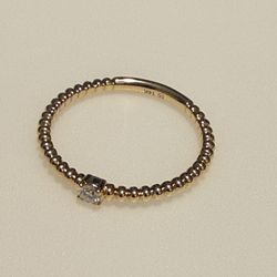 Mejuri Diamond Beaded Ring 14k Yellow Gold Size: 6. Never Used. No Box