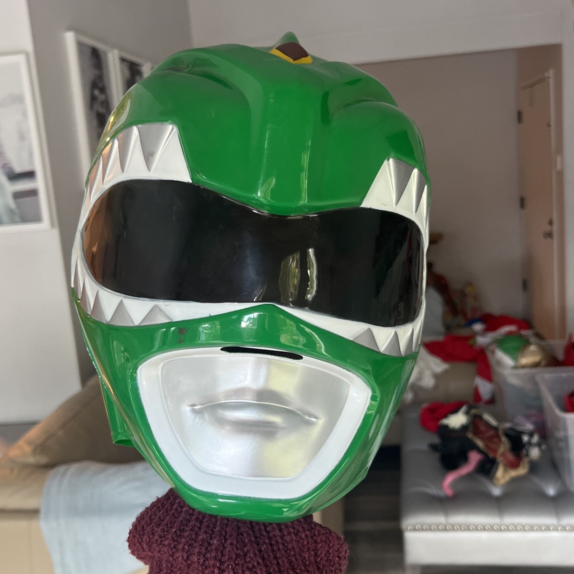 Green Power Ranger Helmet Halloween Costume