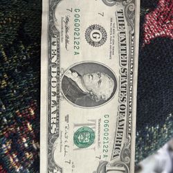 $10 Bill Miscut 1995