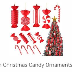 Christmas Candy Ornaments Set 8pc 